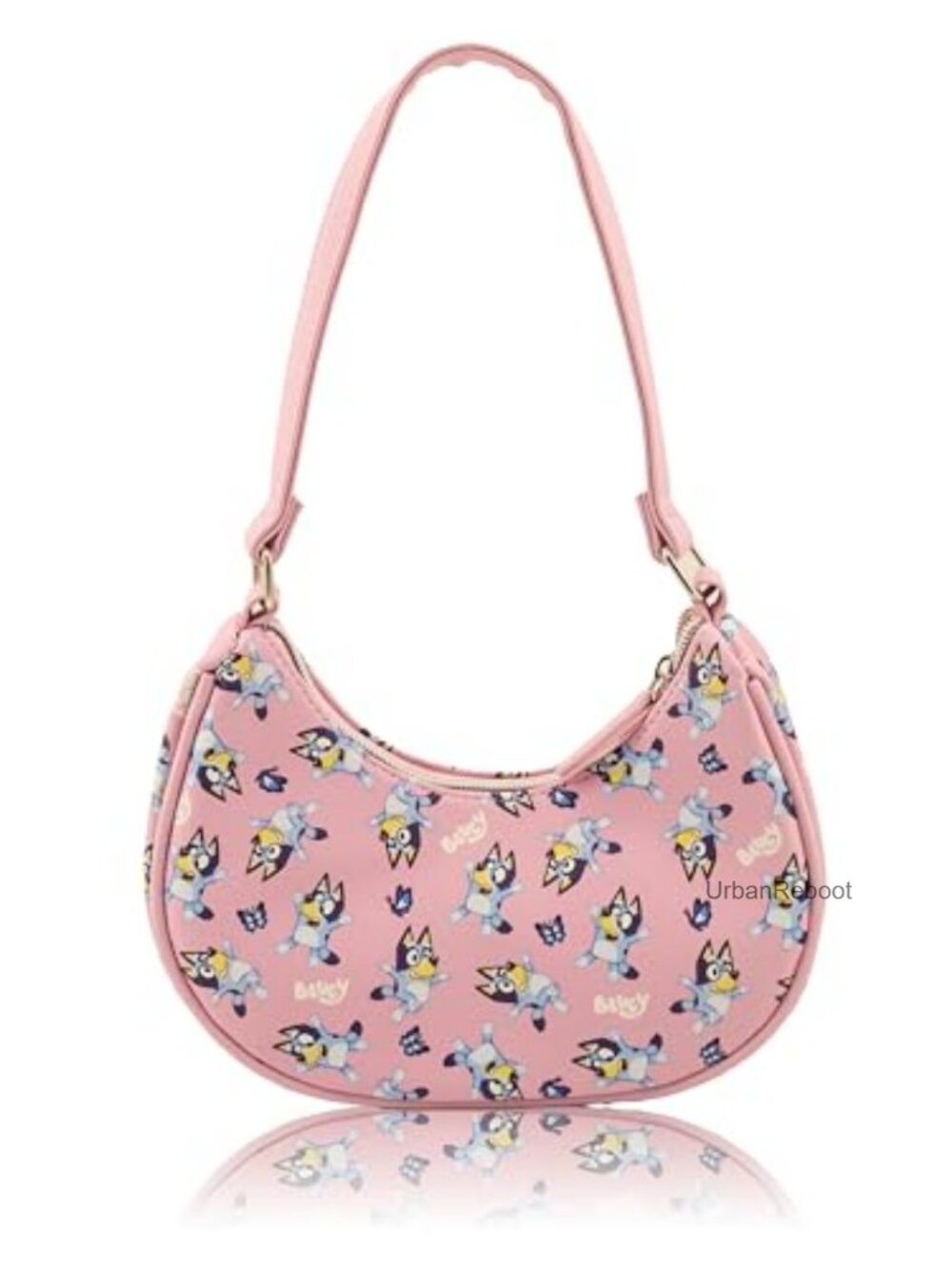 Bluey Kids Hobo Handbag PU Saffiano Crossbody Purse Adjustable Strap